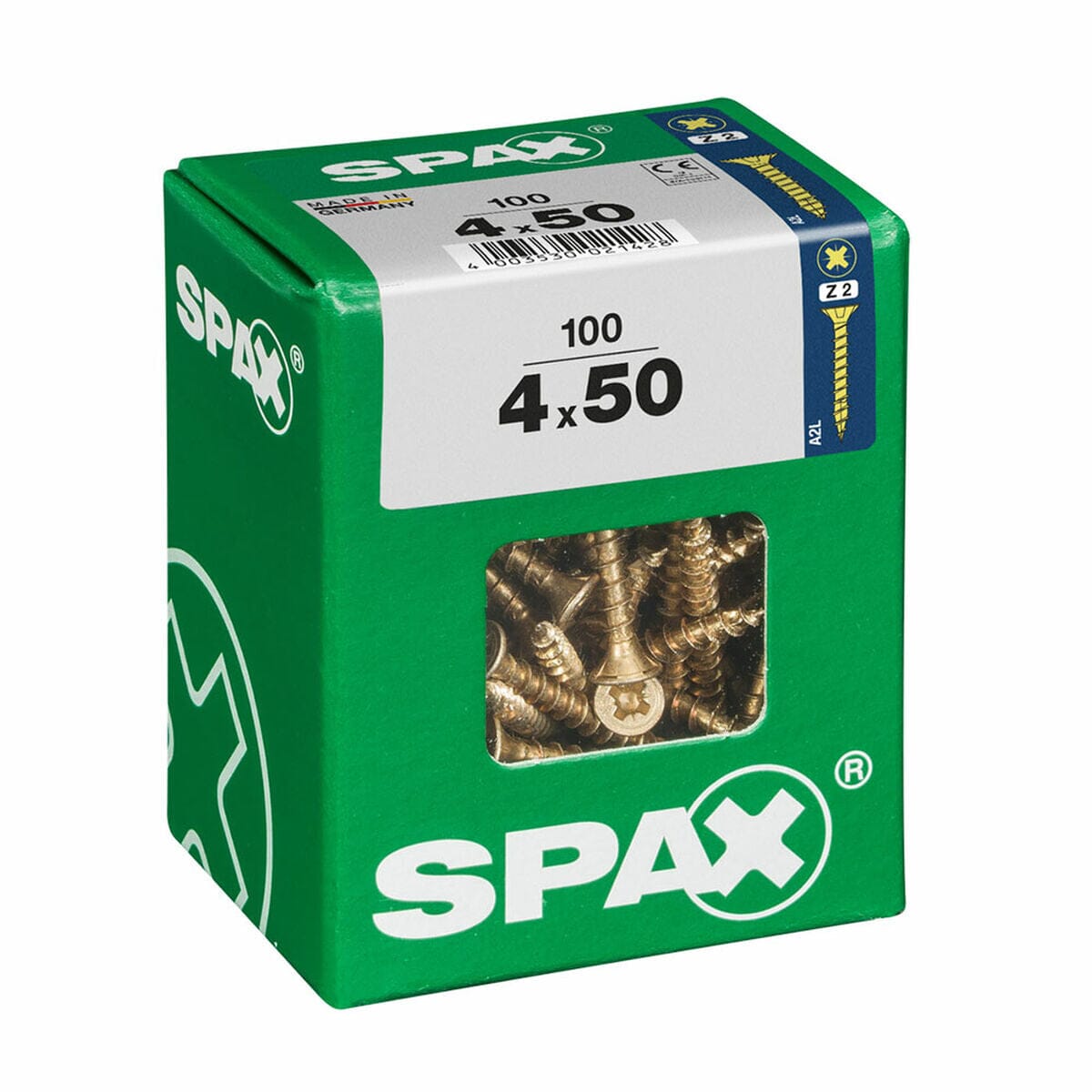 Schraubenkasten SPAX Holzschraube Flacher Kopf (4 x 50 mm) (4,0 x 50 mm) - werkzeug-online24