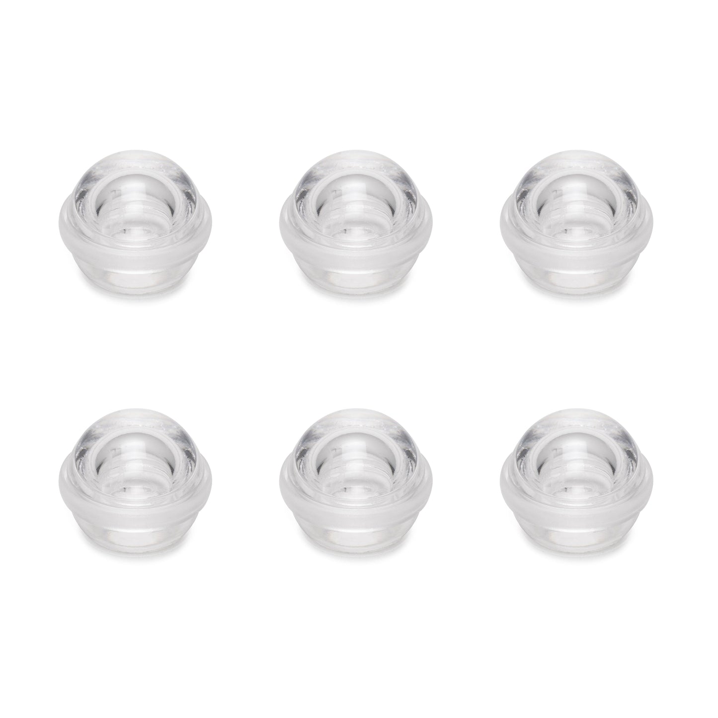 Emuca Türstopper selbstklebend Set 6 Stück, Bodentürstopper Kunststoff, Transparent - werkzeug-online24