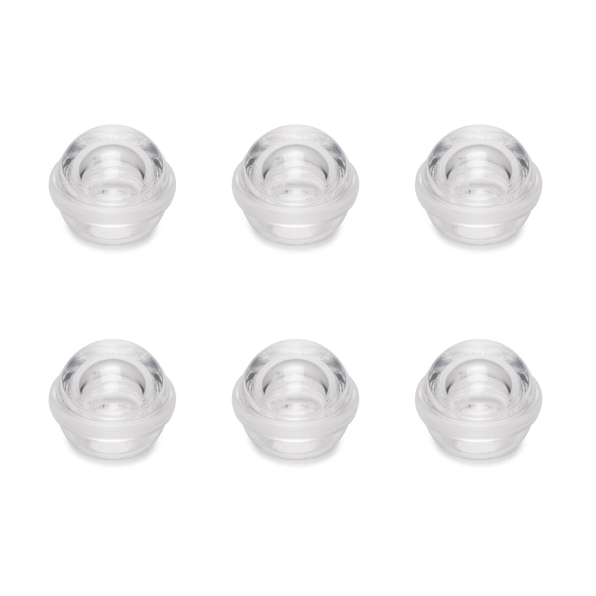 Emuca Türstopper selbstklebend Set 6 Stück, Bodentürstopper Kunststoff, Transparent - werkzeug-online24