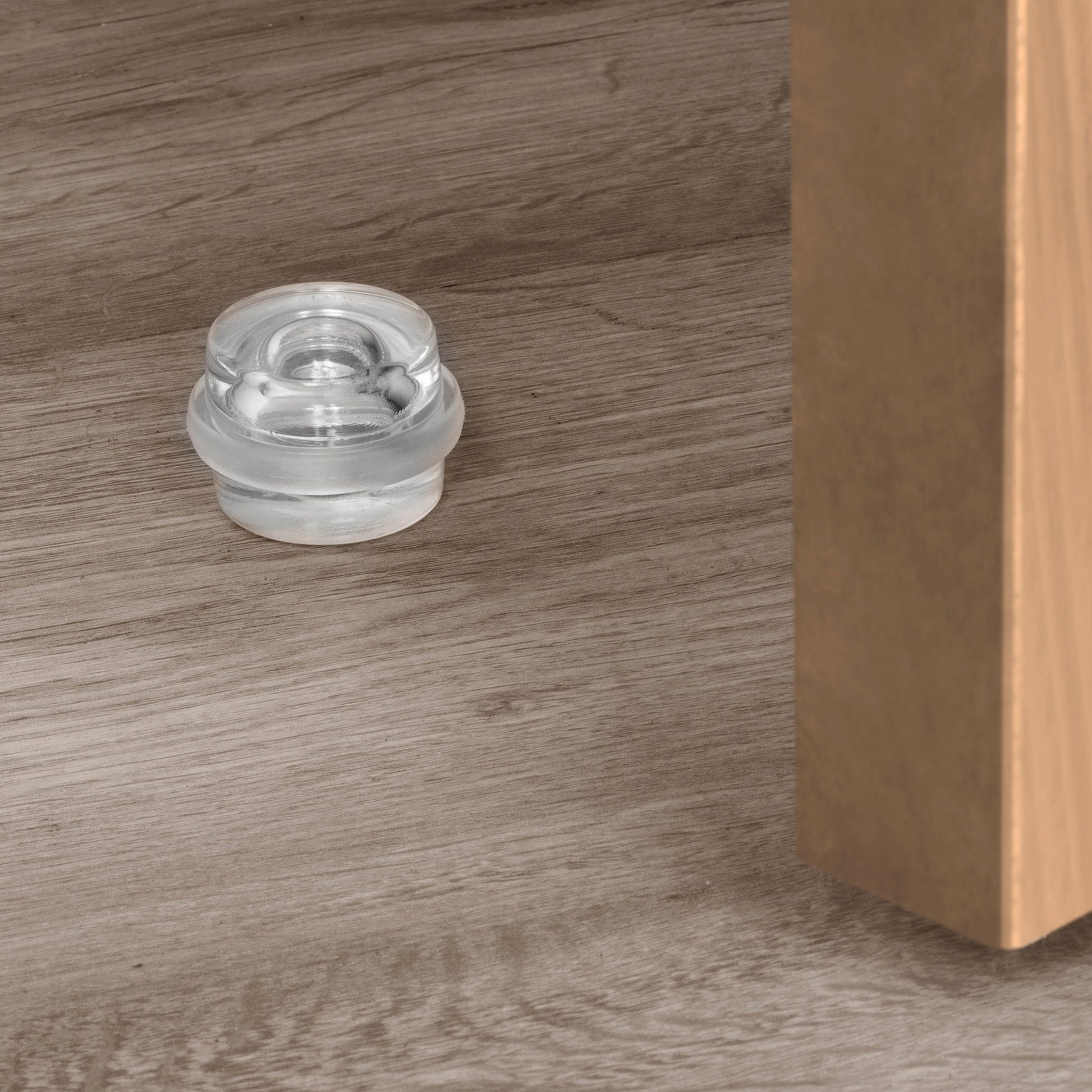 Emuca Türstopper selbstklebend Set 6 Stück, Bodentürstopper Kunststoff, Transparent - werkzeug-online24
