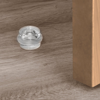 Emuca Türstopper selbstklebend Set 6 Stück, Bodentürstopper Kunststoff, Transparent - werkzeug-online24