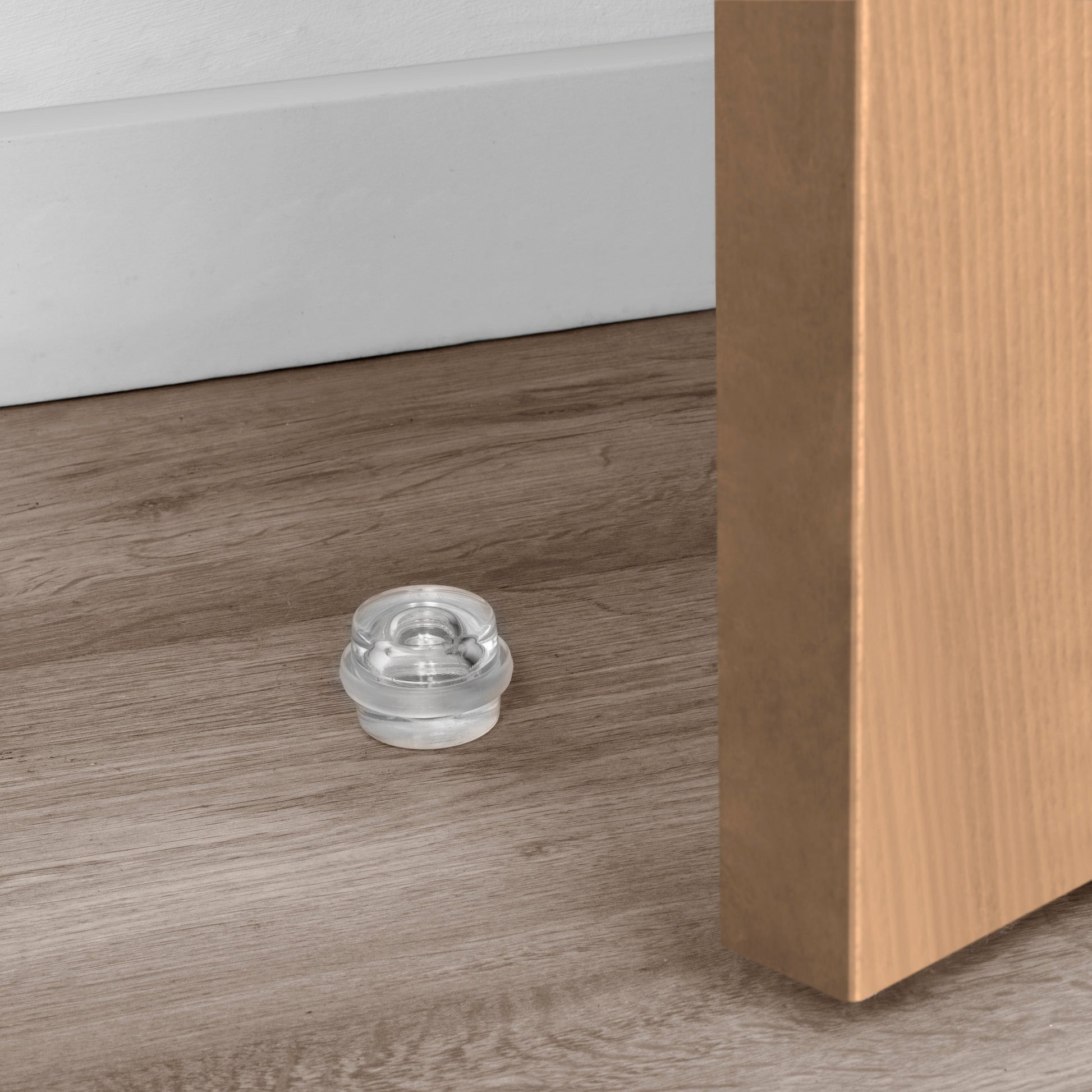Emuca Türstopper selbstklebend Set 6 Stück, Bodentürstopper Kunststoff, Transparent - werkzeug-online24