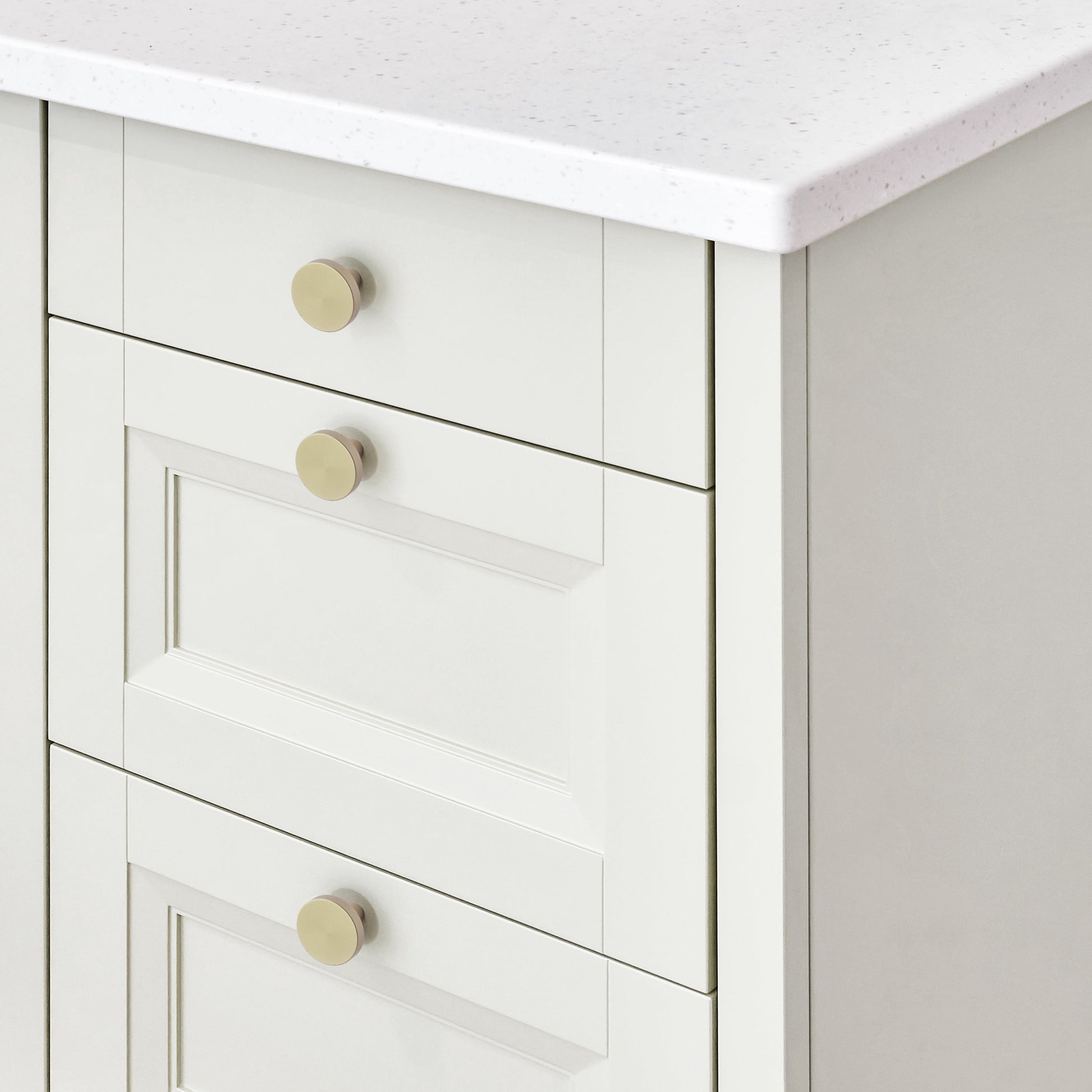 Emuca Set 10 Möbelknöpfe, Schrankknöpfe Uppsala, Durchmesser 30mm, Aluminium - werkzeug-online24