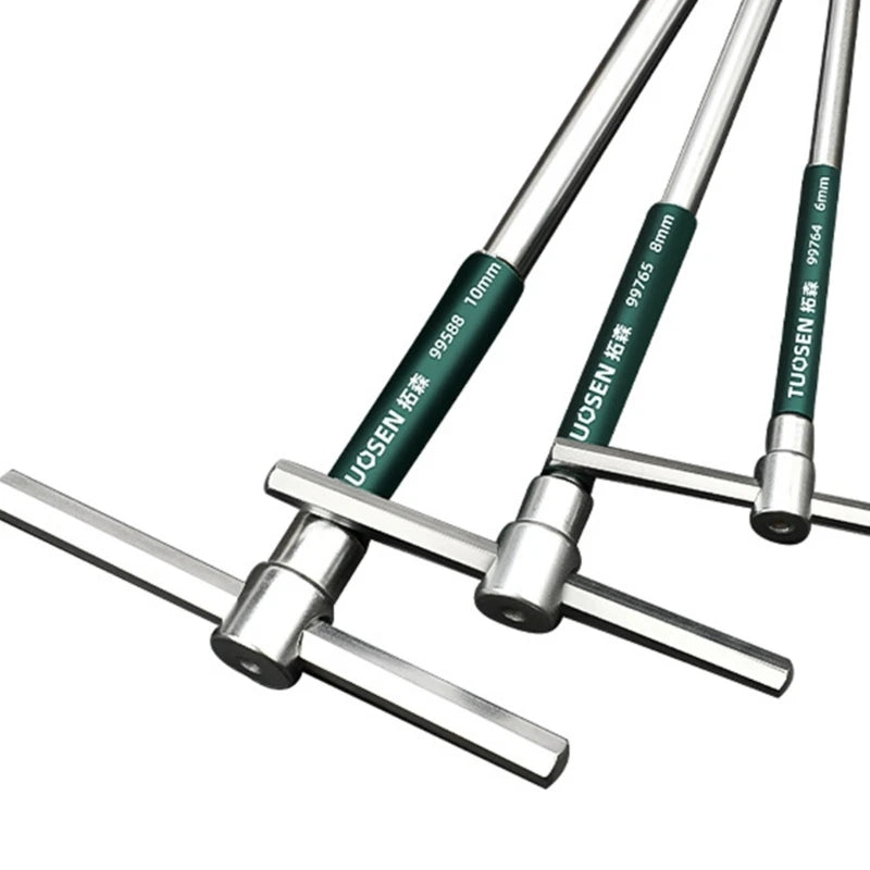 Innensechskantschlüssel aus Karbonstahl, T-Griff, Stiftschlüssel, 2,5mm - 8mm 1 Stück - werkzeug-online24