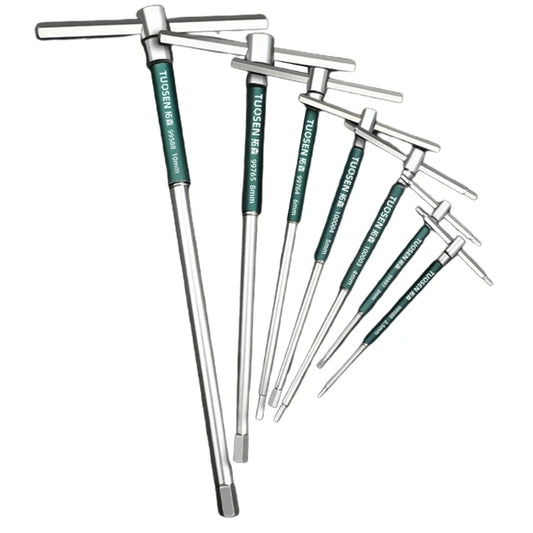 Innensechskantschlüssel aus Karbonstahl, T-Griff, Stiftschlüssel, 2,5mm - 8mm 1 Stück - werkzeug-online24
