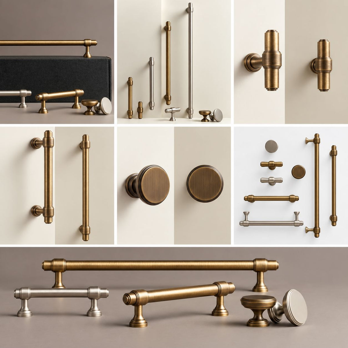 Möbelgriff aus massivem Messing – französischer Retro-Stil in Antik-Bronze - werkzeug-online24