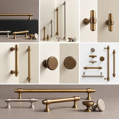 Möbelgriff aus massivem Messing – französischer Retro-Stil in Antik-Bronze - werkzeug-online24