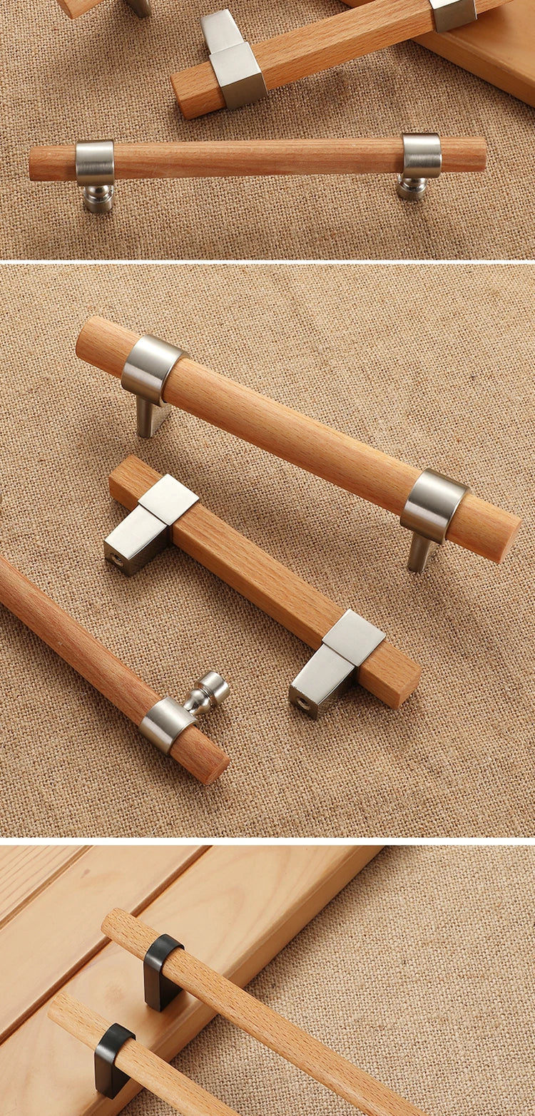 Küchengriffe, Schrankgriffe aus Holz, Möbelgriffe inkl. Befestigungsmaterial - werkzeug-online24