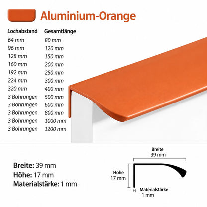 Lange Küchengriffe & Schrankgriffe bis 1200 mm – 5 Farben - werkzeug-online24