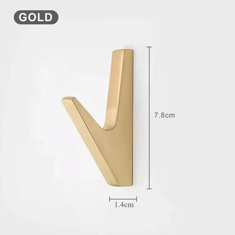 Handtuchhaken Metall, Einzelhaken, Wandhaken aus Metall Schwarz, Gold, Grau - werkzeug-online24
