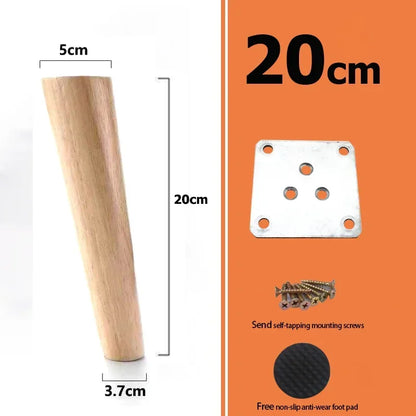 Tischbeine aus Holz, Möbelfüße Holz Set 4 Stück, Möbelbeine bis 60cm - werkzeug-online24