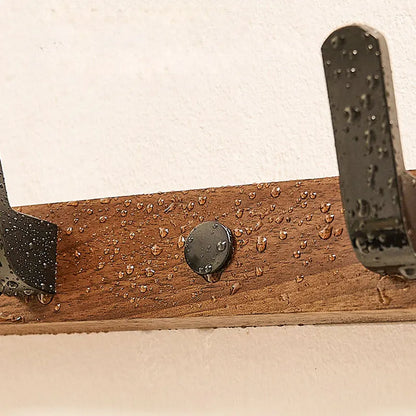 Garderobenleiste Massivholz Metall, Wandhakenleiste - werkzeug-online24