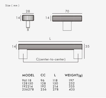 Möbelgriffe aus massivem Messing, Schrankgriffe Design, Kommodengriffe - werkzeug-online24