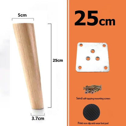 Tischbeine aus Holz, Möbelfüße Holz Set 4 Stück, Möbelbeine bis 60cm - werkzeug-online24