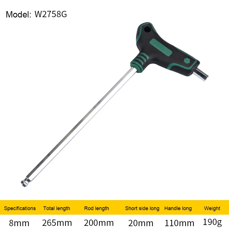 T-Griff Schraubendreher,Innensechskantschlüssel, Stiftschlüssel mit Quergriffen 1.5-12mm Kugelkopf - werkzeug-online24