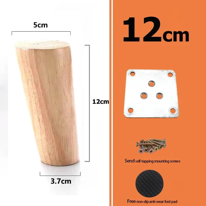 Tischbeine aus Holz, Möbelfüße Holz Set 4 Stück, Möbelbeine bis 60cm - werkzeug-online24