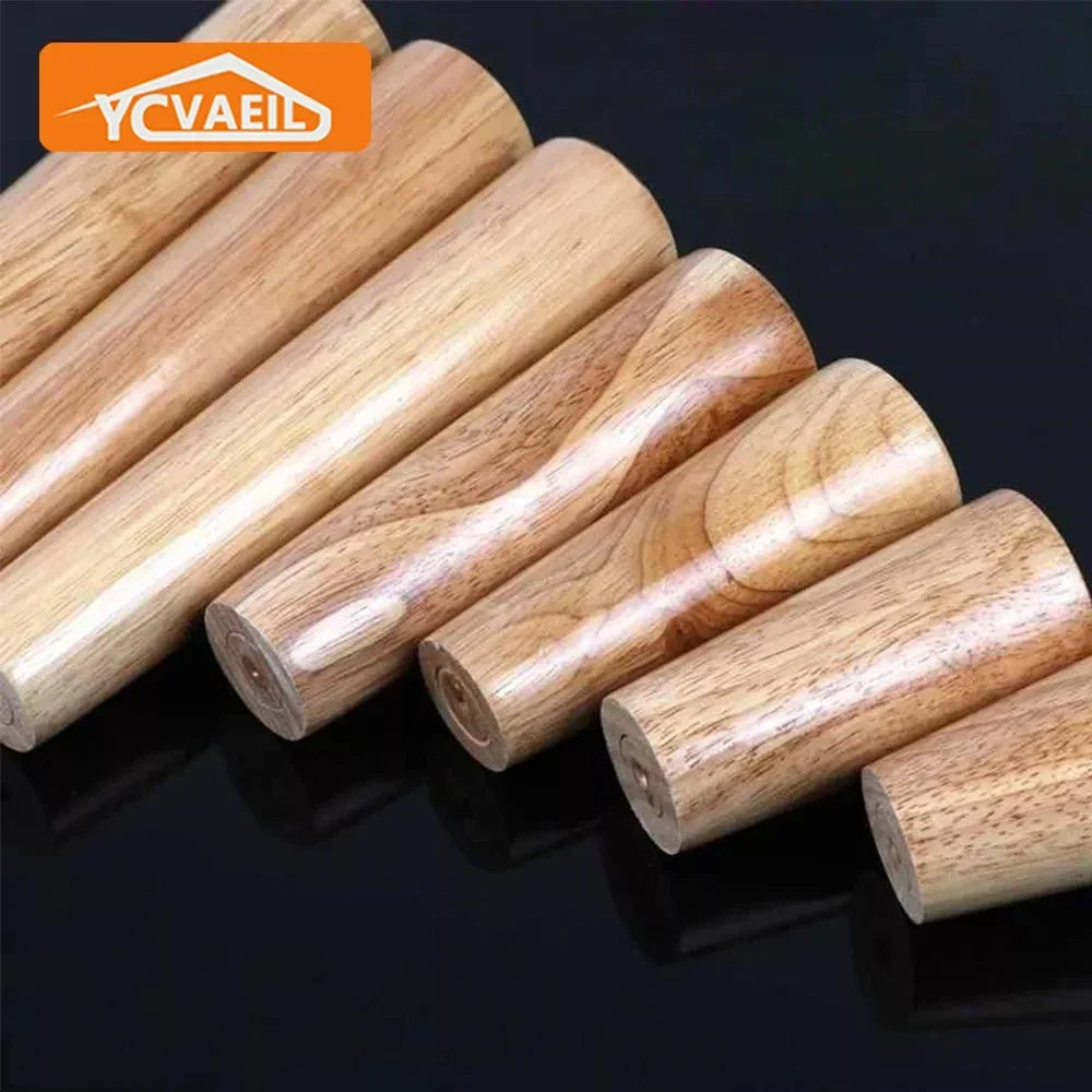 Tischbeine aus Holz, Möbelfüße Holz Set 4 Stück, Möbelbeine bis 60cm - werkzeug-online24