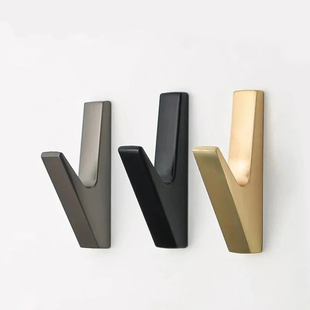Handtuchhaken Metall, Einzelhaken, Wandhaken aus Metall Schwarz, Gold, Grau - werkzeug-online24