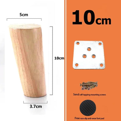Tischbeine aus Holz, Möbelfüße Holz Set 4 Stück, Möbelbeine bis 60cm - werkzeug-online24