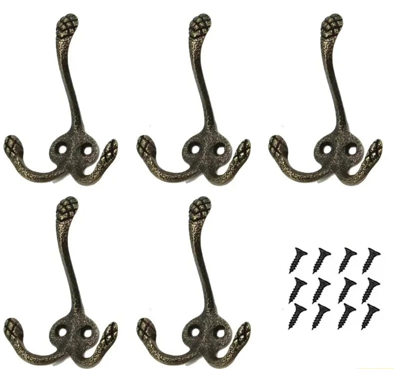Set 5 Stück Wandhaken Vintage Antik Retro, Garderobenhaken Antik - werkzeug-online24
