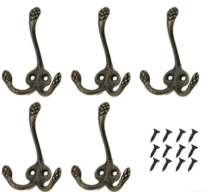 Set 5 Stück Wandhaken Vintage Antik Retro, Garderobenhaken Antik - werkzeug-online24