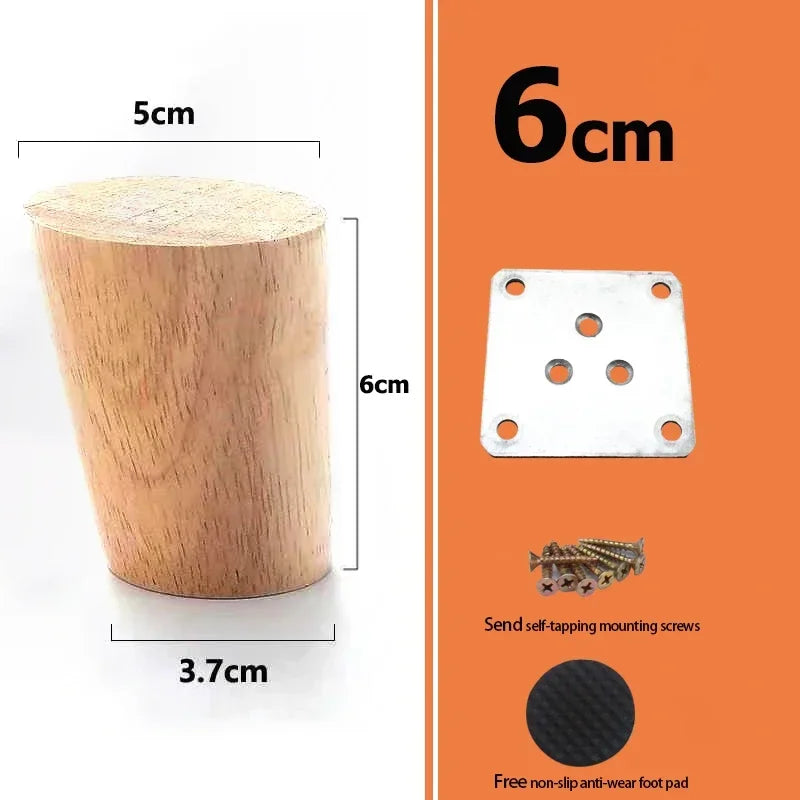 Tischbeine aus Holz, Möbelfüße Holz Set 4 Stück, Möbelbeine bis 60cm - werkzeug-online24