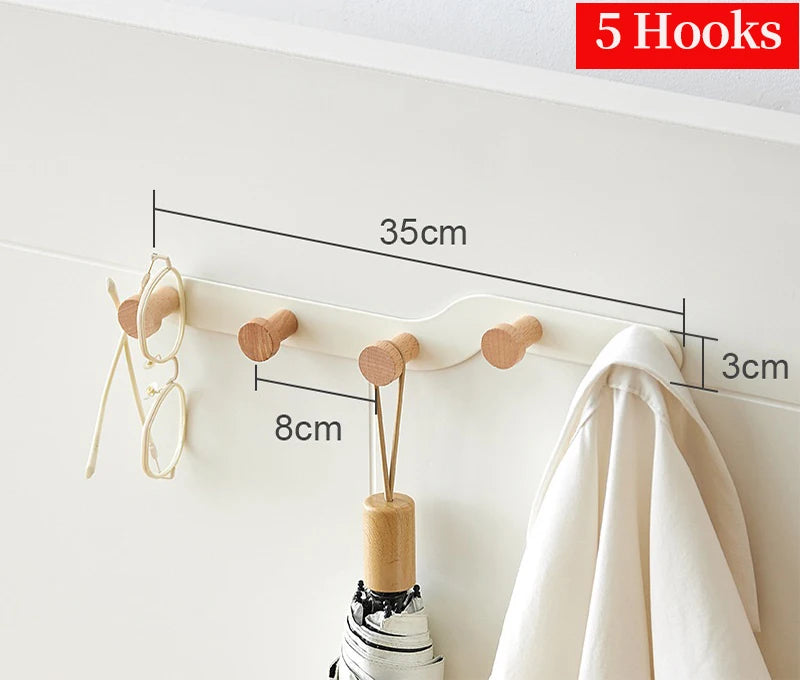 Moderne Hakenleiste, Garderobenhaken aus Holz und Metall - werkzeug-online24