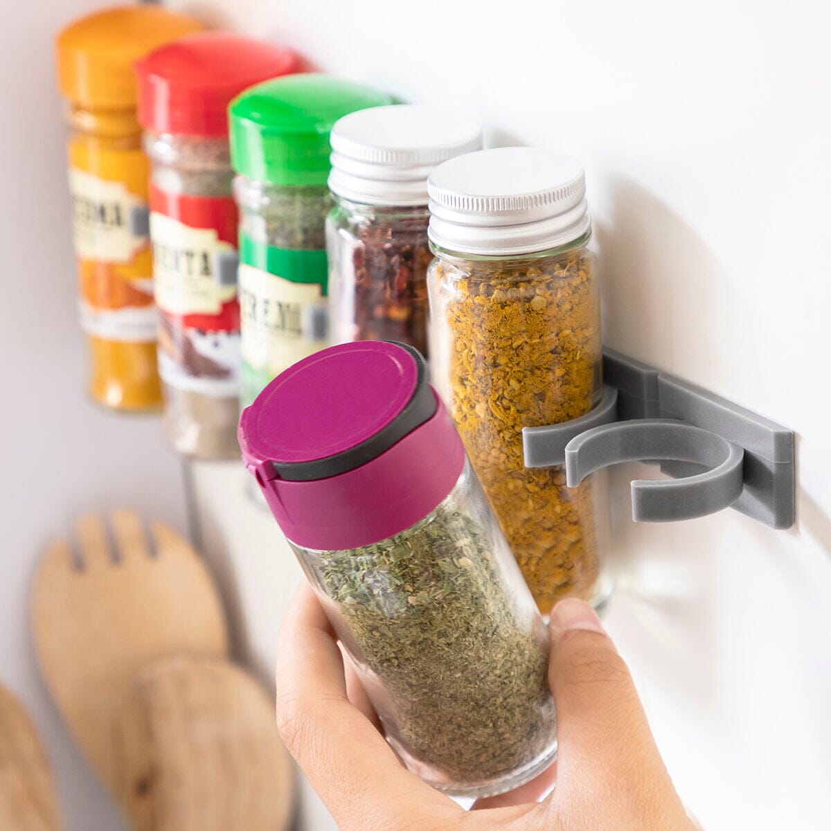 Selbstklebendes und aufteilbares Gewürzregal Jarlock x20 InnovaGoods - werkzeug-online24