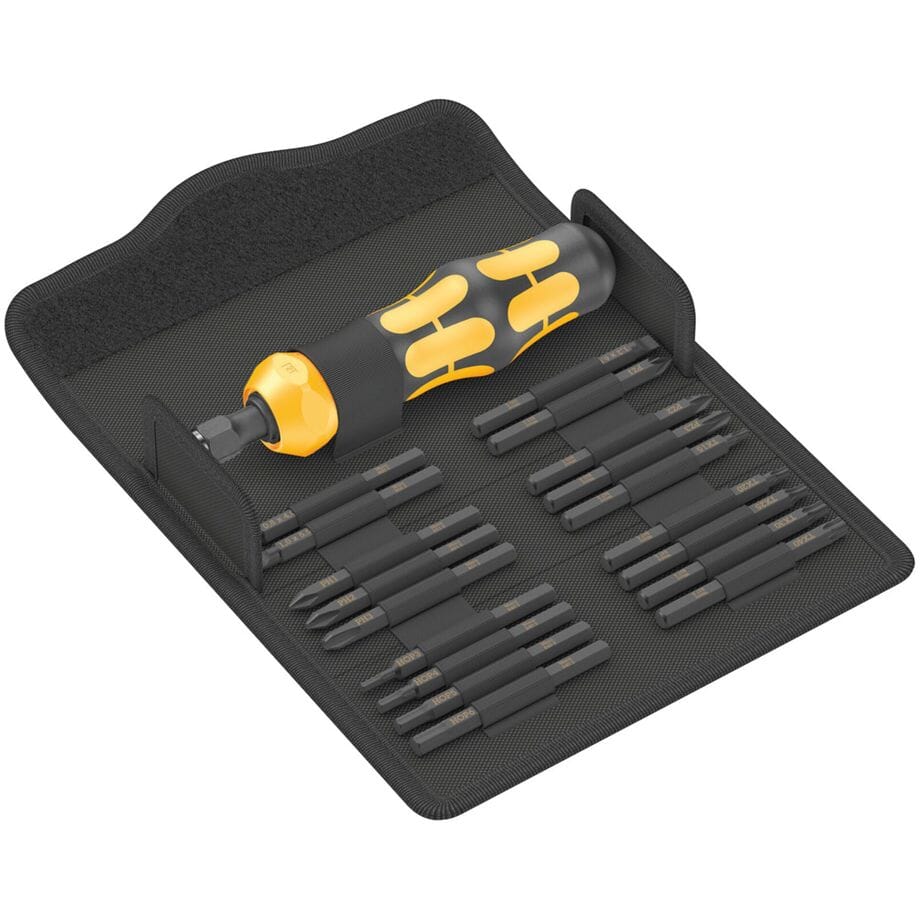Wera Bit-Schraubendreher 1/4" Kraftform Kompakt 900 Set 1, 19 tlg. - werkzeug-online24