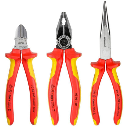 KNIPEX Zangensatz Elektro-Paket 3-teilig VDE - 00 20 12 - werkzeug-online24