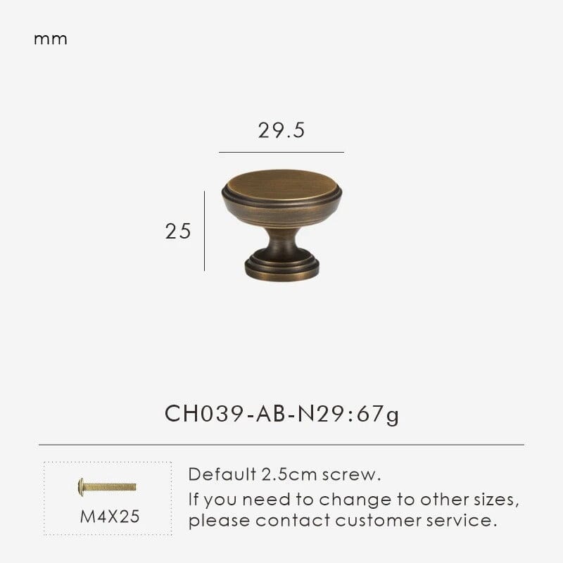 Möbelgriff aus massivem Messing – französischer Retro-Stil in Antik-Bronze - werkzeug-online24