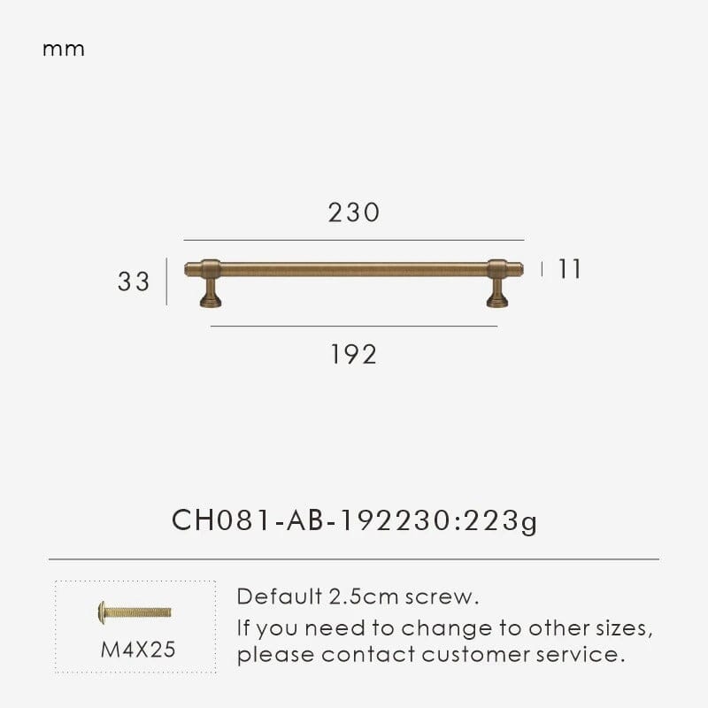 Möbelgriff aus massivem Messing – französischer Retro-Stil in Antik-Bronze - werkzeug-online24