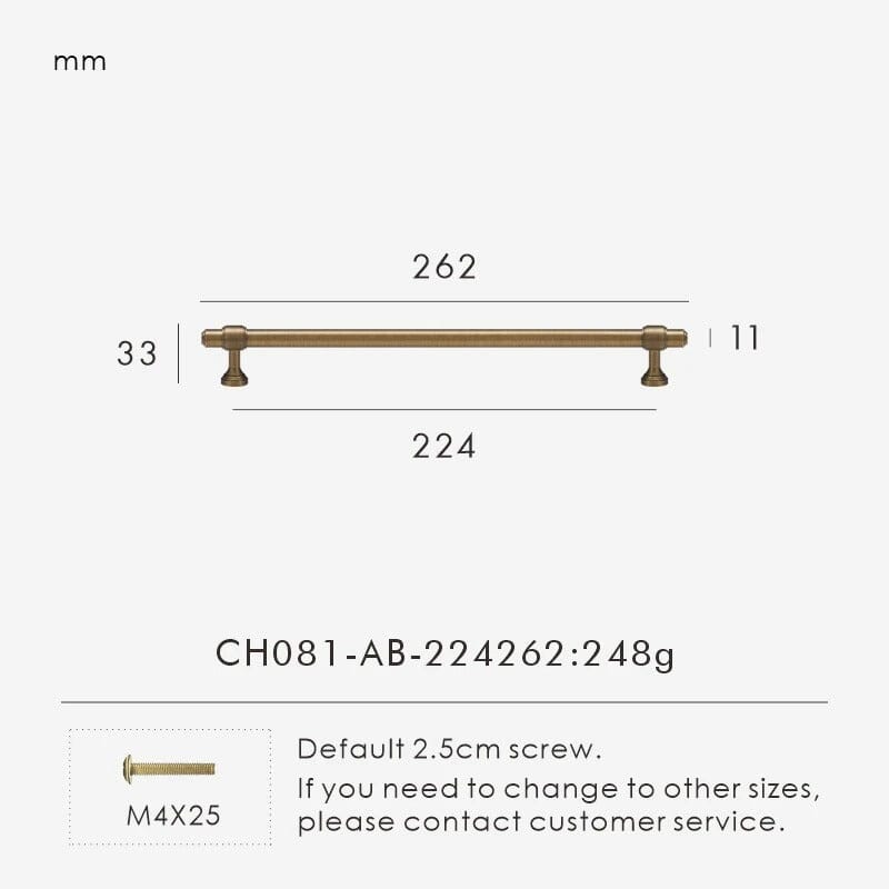 Möbelgriff aus massivem Messing – französischer Retro-Stil in Antik-Bronze - werkzeug-online24