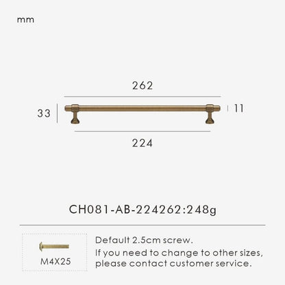 Möbelgriff aus massivem Messing – französischer Retro-Stil in Antik-Bronze - werkzeug-online24