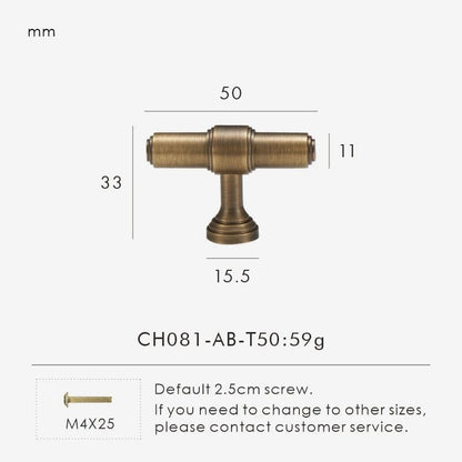 Möbelgriff aus massivem Messing – französischer Retro-Stil in Antik-Bronze - werkzeug-online24