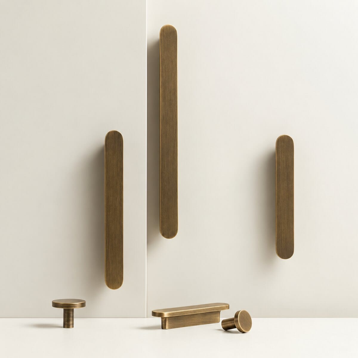 Möbelgriff aus massivem Messing – Antik-Bronze für Schrank, Schublade & Kleiderschrank - werkzeug-online24