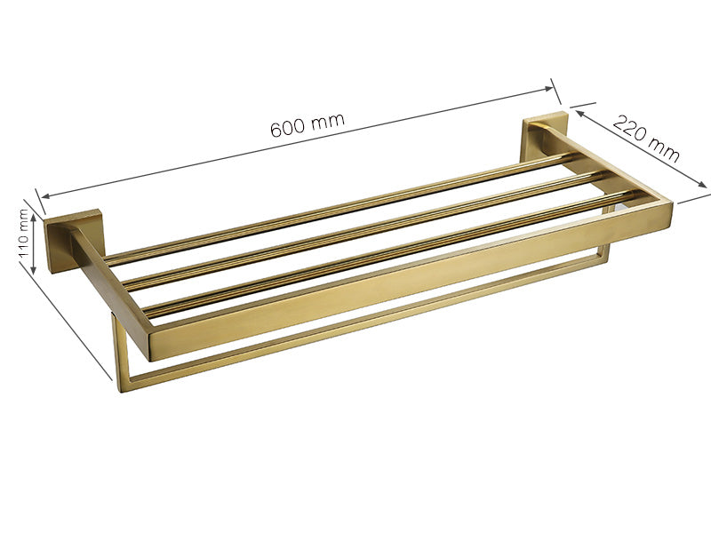 Bad-Accessoires, Bad Zubehör, Badausstattung Edelstahl Gold - werkzeug-online24