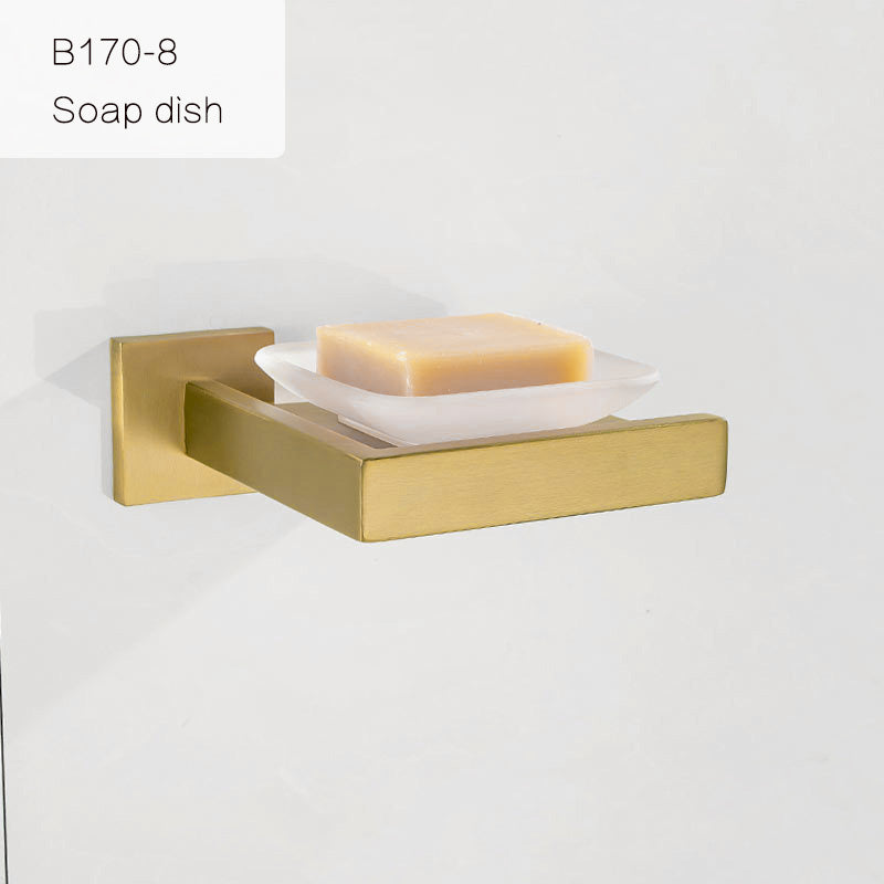 Bad-Accessoires, Bad Zubehör, Badausstattung Edelstahl Gold - werkzeug-online24