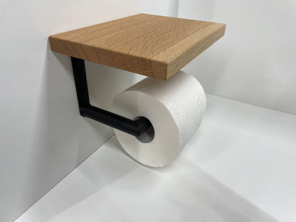 Toilettenpapierhalter, Klopapierhalter Massivholz Eiche glatt, Made in Germany - werkzeug-online24