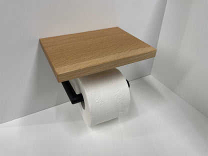 Toilettenpapierhalter, Klopapierhalter Massivholz Eiche glatt, Made in Germany - werkzeug-online24