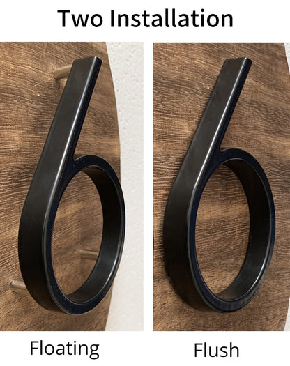 Hausnummer aus Metall schwarz - Höhe 125 mm - werkzeug-online24