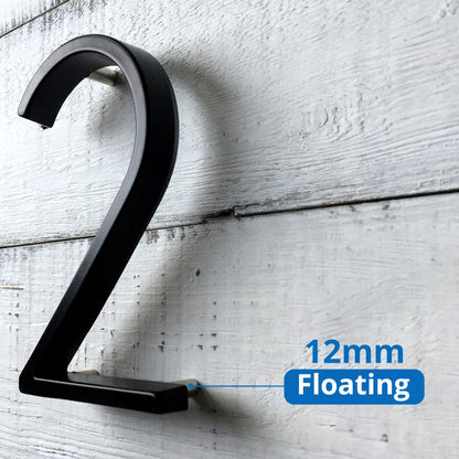Hausnummer aus Metall schwarz - Höhe 125 mm - werkzeug-online24