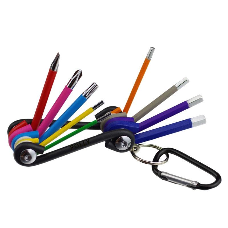 Winkelschlüssel-Satz, Innen-Sechskant 9-teilig, Kugelkopf 1.5mm - 10mm, verschiedene Farben, Lang- und Kurzversion - werkzeug-online24