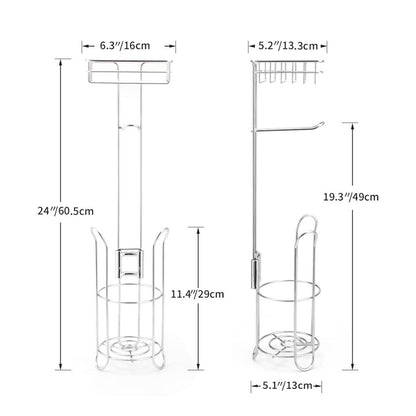 Toilettenpapierhalter Edelstahl, stehend - werkzeug-online24