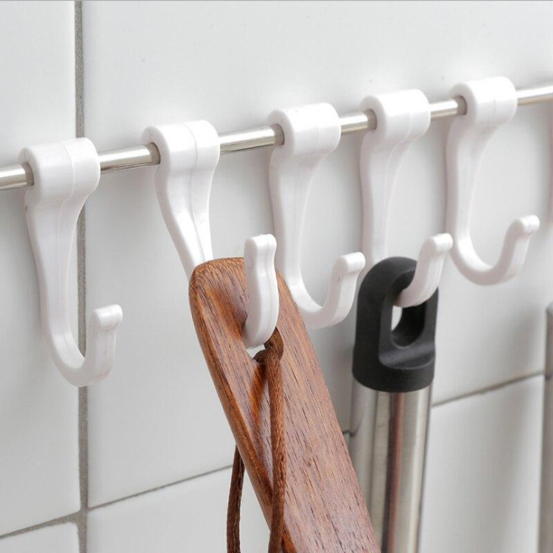 Küchenutensilienhalter, Küchenreling, selbstklebend, 6 Haken - werkzeug-online24